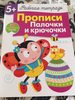 Прописи. Палочки и крючочки. Рабочая тетрадь с наклейками 5+ | Маврина Лариса Викторовна #2, Оксана Алышева