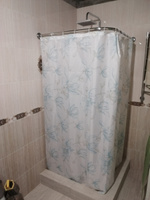 Штора для ванной комнаты и душа текстильная водоотталкивающая 180х200 см полиэстер / штора тканевая в ванну #55, Валентин К.