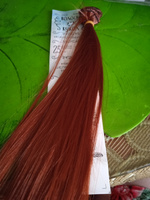 Материалы для изготовления куклы, Волосы - тресс Школа талантов "Прямые", длина волос: 25 см, ширина: 100 см, цвет рыжий № 350 #8, Кира Г.