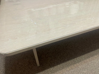 Гибкое стекло на стол Deskdecor 160х95 см толщина 2 мм #87, Зарина А.