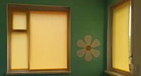 Рулонные шторы Shantung 40х160см на окно желтый #71, Гелена М.