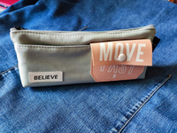 Пенал-косметичка "Move fast" текстиль, 1 отделение, 2 внешних кармана на кнопке, голубой #6, Анна Д.