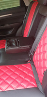 Чехлы на сиденья Mazda CX-5 (2) / Авточехлы на сидения Мазда СХ5 2 Active/Suprime (2017-2023) / Экокожа Красный / Двойной ромб / Комплектация 400-50 #4, Наталья И.