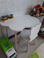 Детский стол облако и стул мишка / комплект с ножками цилиндрической формы/RuLes #4, Татьяна П.