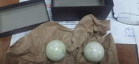 Массажные шары Баодинг Оникс - диаметр 46-49 мм, натуральный камень, цвет зеленый, 2 шт - для стоунтерапии, здоровья и антистресса #5, Артем И.