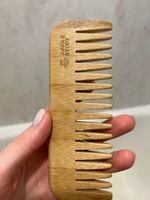 Деревянная расческа для волос из дерева бамбук, гребень подходит для укладки густых, кудрявых и тонких волос #21, Ксения З.