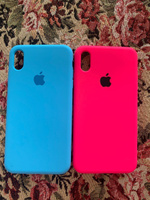 Силиконовый чехол Soft-Touch для Apple iPhone XS Max с закрытым низом, светло-синий #4, Татьяна Г.