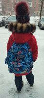 Рюкзак женский модныйспортивный водонепроницаемый школьный для девочек городской для школы Rotekors Niknok NN5682 цветочный куст синий #6, Надежда Е.