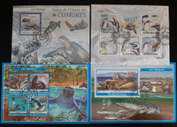 Набор марок #74 Блоки Морские животные-3 Пингвины и котики 10 шт #5, Татьяна А.