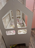 Кровать-домик детская СПИТ САМ с бортиком под матрас 160х80, БазисВуд, вход слева, цвет белый #2, Надежда Д.