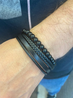 Универсальный многослойный кожаный браслет Massimo Di Pietro из кожи и натуральных камней на руку для мужчин и женщин с магнитной застежкой #1, Макс П.