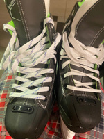 Шнурки для коньков WH хоккейные с пропиткой, 305 см, белые #26, Александр К.