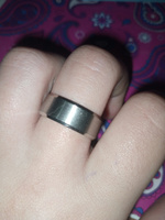 Кольцо широкое, унисекс, цвет серебро, ширина 8 мм, размер 19,5 #114, Дарья П.