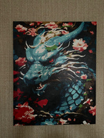 Картина по номерам "Голова дракона", Холст на подрамнике, 40х50 см, Набор для творчества, Рисование, 40х50 см, Живопись "ТТ" #64, Анастасия Ш.