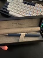 Ручка подарочная шариковая автоматическая Bruno Visconti " BERGAMO", синяя, 0.7, Soft Touch металлическая / премиальная ручка в синем металлическом корпусе в футляре / подарок мужчине #6, Дмитрий Т.