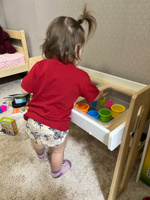 Растущий стол и стул для детей от года с грифельной доской и контейнерами #7, Анастасия П.