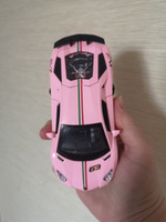 Машинка металлическая инерционная, игрушка детская для мальчика коллекционная модель 1:32 Lamborghini Aventador ; Ламборджини розовый #7, Светлана И