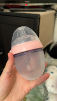 Бутылочка для кормления COMOTOMO Natural Feel Baby Bottle 150 мл, от 0 месяцев для новорожденных, с широким горлом, антиколиковая #62, Белла Т.