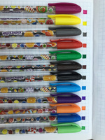 Ручки гелевые цветные Юнландия набор 12 шт., ассорт, узел 0,5 мм, линия 0,35 мм #56, Екатерина Ч.