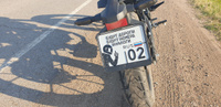 Сувенирный номер на мопед мото велосипед металлический рельефный светоотражающий с вашим регионом и изображением 190*145 мм #28, Николай А.