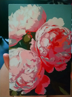 Картина по номерам маленького размера (холст на картоне) - Прекрасные цветы пионы #30, Ангелина Щ.