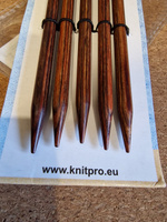 Спицы для вязания деревянные носочные 6 мм 20 см 5 шт Ginger KnitPro (31031) #6, София Т.