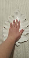Блюдо для сервировки из керамики "Лист", тарелка для подачи, цвет белый, размер 30х20х2,5 см #143, Елена З.