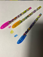 Ручки гелевые цветные с блестками Юнландия набор 12 шт., ассорти, узел 0,7 мм, линия 0,5 мм #52, Юлия К.
