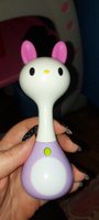 Мягкий прорезыватель для зубов Веселый кролик с умным датчиком движения и подсветкой /Интерактивная музыкальная игрушка-погремушка для новорожденных малышей, ND Play, 299385 #6, Мария Попова