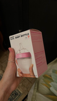 Бутылочка для кормления COMOTOMO Natural Feel Baby Bottle 150 мл, от 0 месяцев для новорожденных, с широким горлом, антиколиковая #58, Белла Т.
