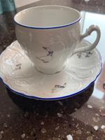 Чайная пара Бернадотт Гуси, набор для чаепития на 1 персону: чашка 240 мл, блюдце из фарфора, Bernadotte для чая и кофе, подарочная #7, Ирина Ш.