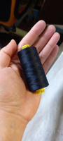Нитки для шитья нить промышленная для оверлока Mara Gutermann 1000 м № 120/2, 665 сине-черный, 1 шт, 700207 #8, Виктория Д.