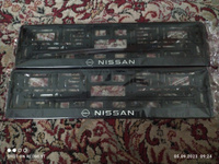 Grix Рамки автомобильные для госномеров с надписью "NISSAN" 2 шт. в комплекте #32, Эдик М.
