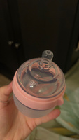 Бутылочка для кормления COMOTOMO Natural Feel Baby Bottle 150 мл, от 0 месяцев для новорожденных, с широким горлом, антиколиковая #60, Белла Т.