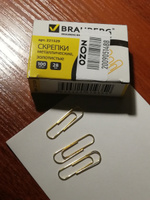 Скрепки Brauberg, 28 мм, золотистые, 100 штук, в картонной коробке #51, Елена С.