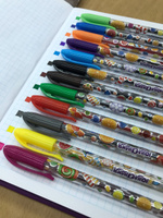 Ручки гелевые цветные Юнландия набор 12 шт., ассорт, узел 0,5 мм, линия 0,35 мм #55, Екатерина Ч.