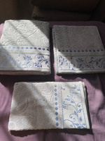 Набор полотенец махровых 35x60, 50x90, 70x130 см светло-серый цвет, полотенце махровое, полотенце банное, набор полотенец подарочный #82, Марина О.