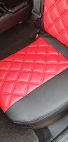 Чехлы на сиденья Mazda CX-5 (2) / Авточехлы на сидения Мазда СХ5 2 Active/Suprime (2017-2023) / Экокожа Красный / Двойной ромб / Комплектация 400-50 #3, Наталья И.