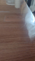 Скатерть силиконовая, гибкое стекло на стол 65x90 см толщина 0,8 мм прозрачная, Max&Home #110, Андрей