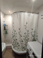 Штора для ванной комнаты и душа текстильная водоотталкивающая 180х200 см полиэстер / штора тканевая в ванну #49, Борис Ш.