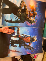 Постер интерьерный Енот Ракета, 70х46 см. Матовый яркий. Стражи Галактики Guardians of the Galaxy #8, Инна К.