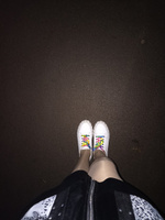 Шнурки для обуви, пара, плоские, 8 мм, 90 см, цвет "радужный" #36, Ольга К.