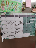 Магнитный планер А3 с маркером На месяц PaperFox (Список дел, заметки, ежедневник, календарь, планинг магнитная доска с поверхностью пиши-стирай на холодильник) Ветви 42х30 см #252, Татьяна Х.