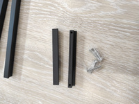 Ручка для мебели скоба L-образная "Marco" 96 мм,лофт, черный матовый, 2 штуки #49, Игорь В.