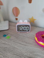 Радиочасы с будильником SM-1502UB, Радио / Портативная колонка с Bluetooth / Четыре уровня яркости дисплея, детские часы с функцией ночника, с подставкой для телефона #3, Надежда К.