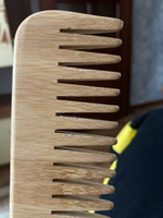Деревянная расческа для волос из дерева бамбук, гребень подходит для укладки густых, кудрявых и тонких волос #20, Ксения М.