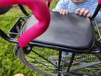 Детское велокресло на багажник велосипеда со спинкой. Модель: 105. черно-красное #6, Руднева Алина