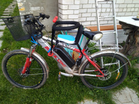 Детское велокресло на багажник велосипеда со спинкой. Модель: 105. черно-красное #3, Антон М.