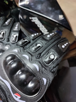 Перчатки для езды на мототехнике, с защитными вставками, пара, размер L, черные #6, Сергей М.