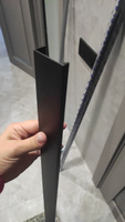 Мебельная ручка профиль для шкафа длинная торцевая скрытая цвет черный матовый 1200 мм комплект 4 шт #2, Марина З.